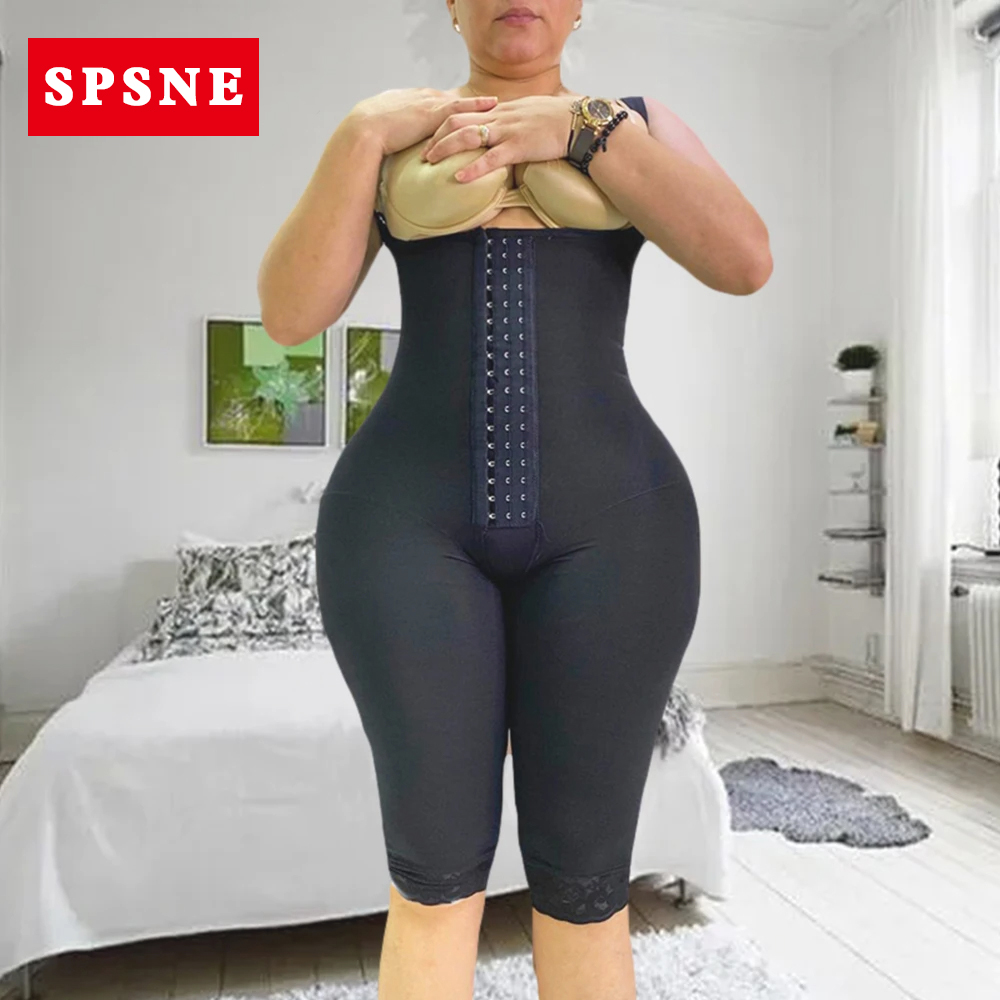Shapewear Bodysuit Firm - Postoperative liposuction Faja Knee High Compression