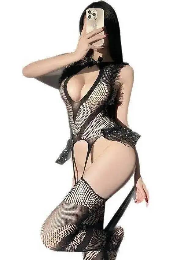 Sexy Lace Trim Fishing Net Bod - огляд і ціна Bodystocking Fishnet