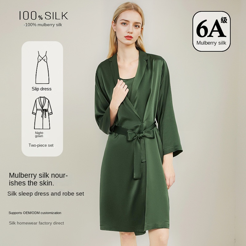 Women Elegant 100% Mulberry Si - огляд і ціна Robe Silk Women
