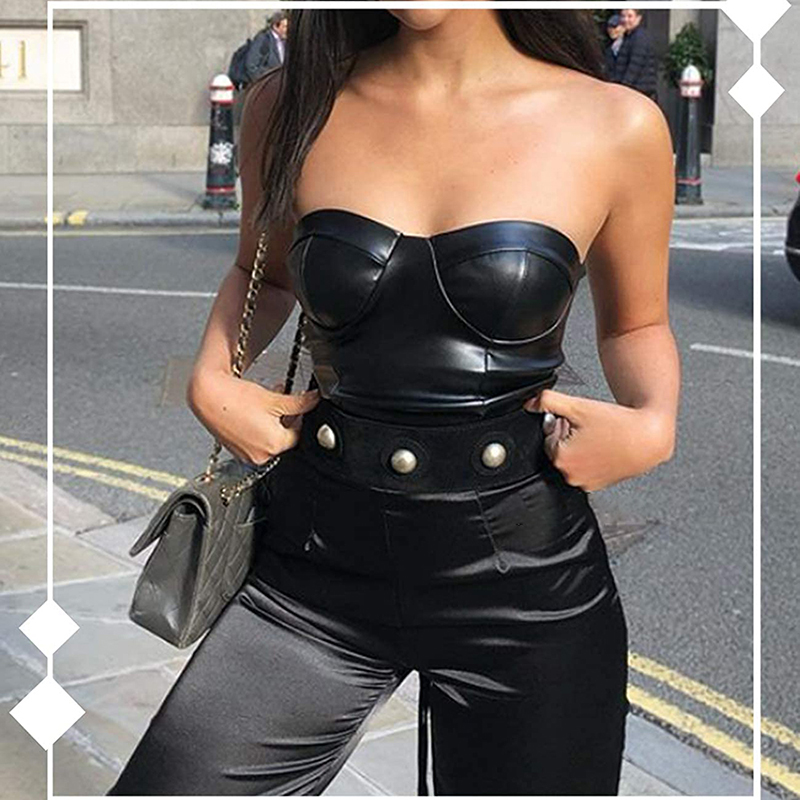 Women Leather Corset Bustiers  - огляд і ціна Corset Waist Cinch