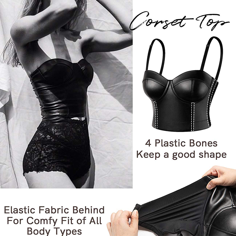 Women Leather Corset Bustiers  - огляд і ціна Corset Waist Cinch