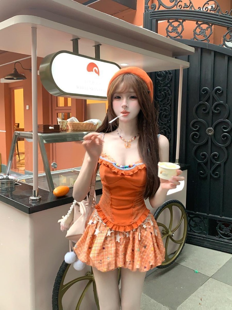 Summer New Orange Dopamine Swe - огляд і ціна Cami Top Lace