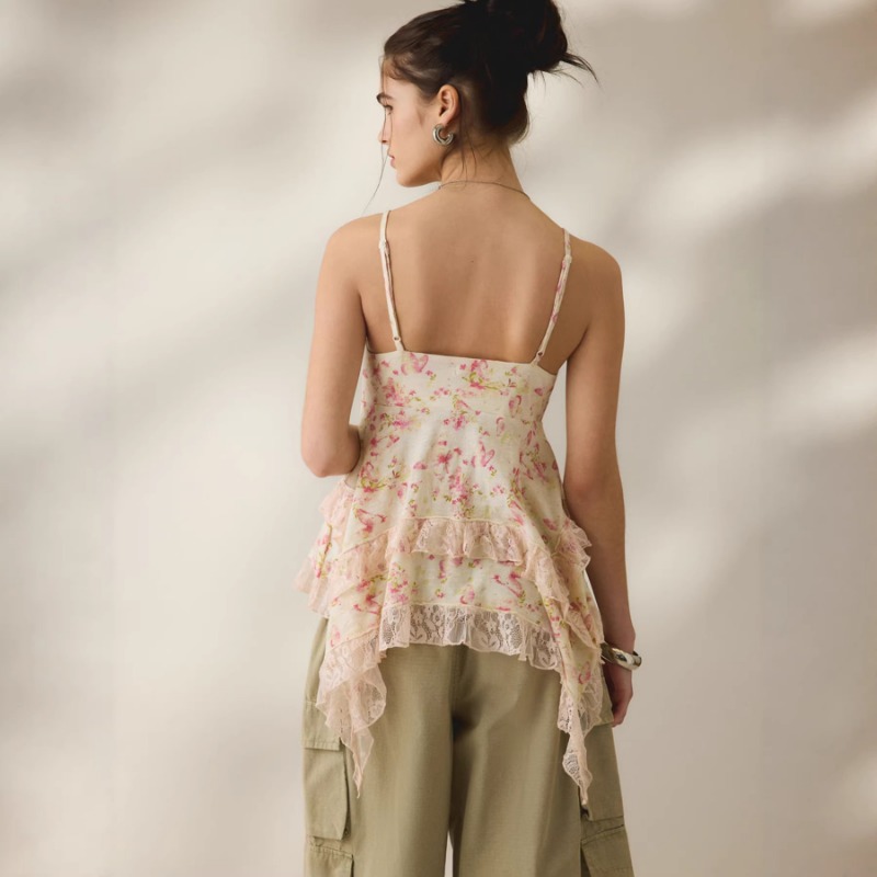 Vintage Floral Chiffon Cami To - огляд і ціна Cami Top Lace