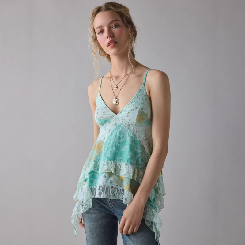 Vintage Floral Chiffon Cami To - огляд і ціна Cami Top Lace