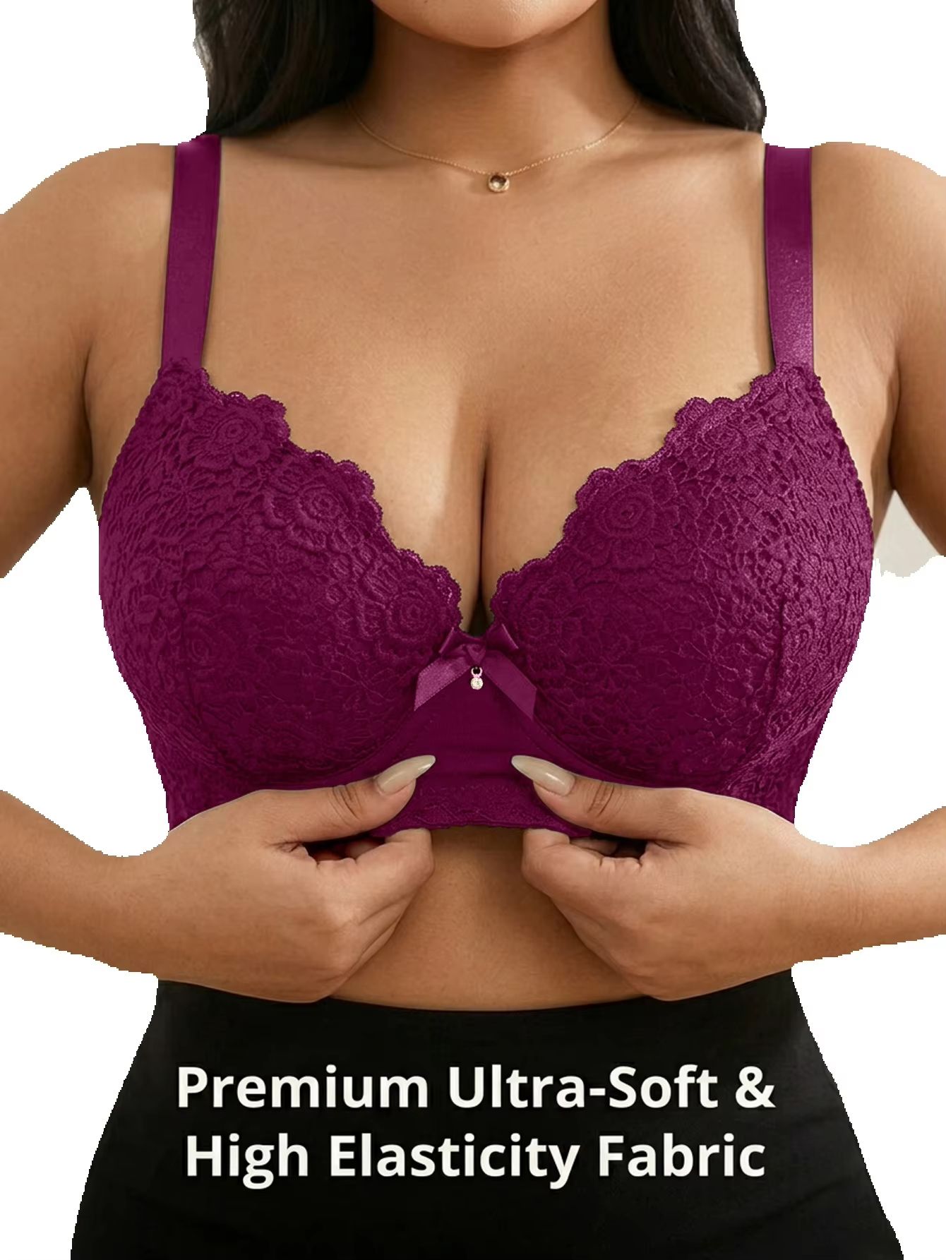 Women Plus Size Floral Push Up - огляд і ціна Push Up Bra Padded