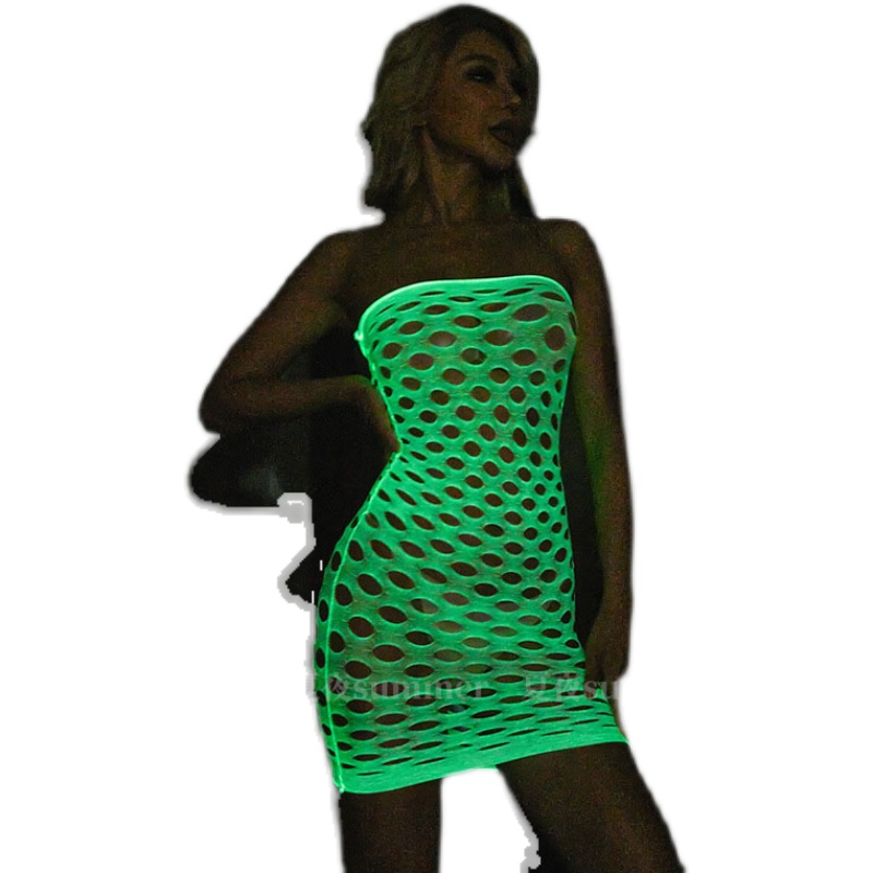 Luminous Glow in The Dark Fish - огляд і ціна Bodystocking Fishnet