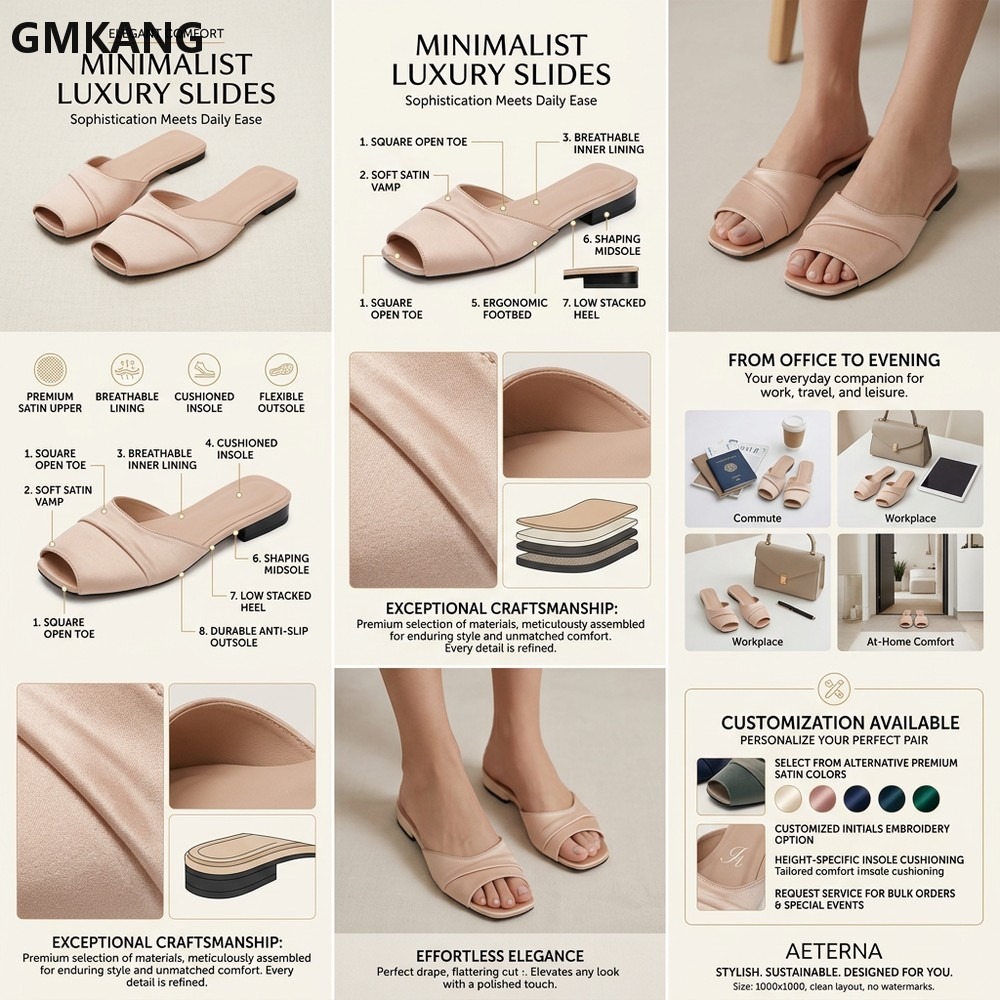 GMKANG Women Satin Square Toe  - огляд і ціна Slip Dress Satin