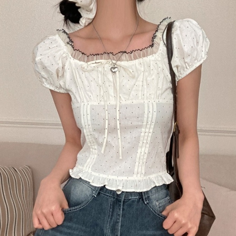 Summer Sweet Bubble Sleeve Pol - огляд і ціна Corset Waist Cinch