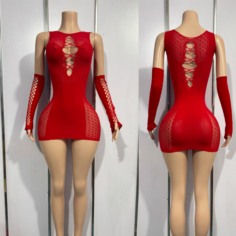 Plus Size Bodysuit Hollow Out  - огляд і ціна Babydoll Chemise Night