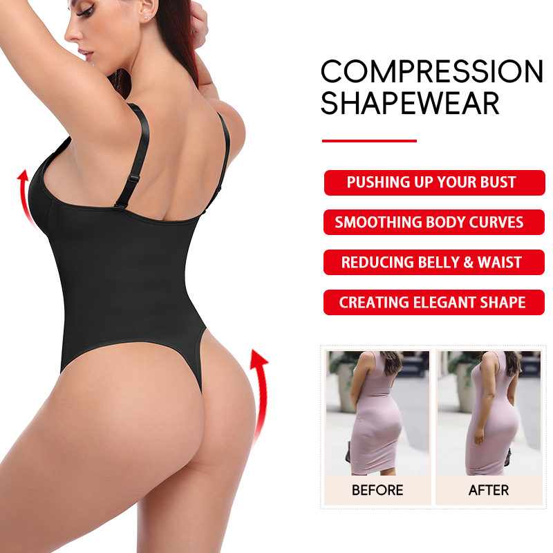 Women Sexy V Neck Corset Built - огляд і ціна Shapewear Bodysuit Firm