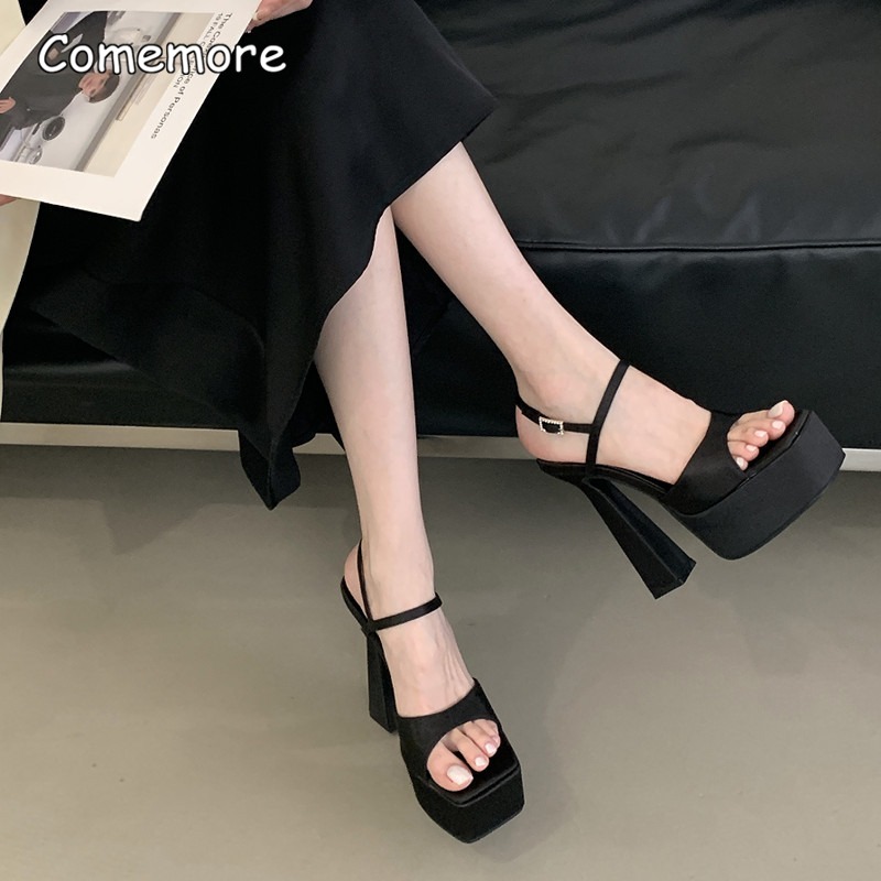 15CM High Heels Chunky Platfor - огляд і ціна Slip Dress Satin