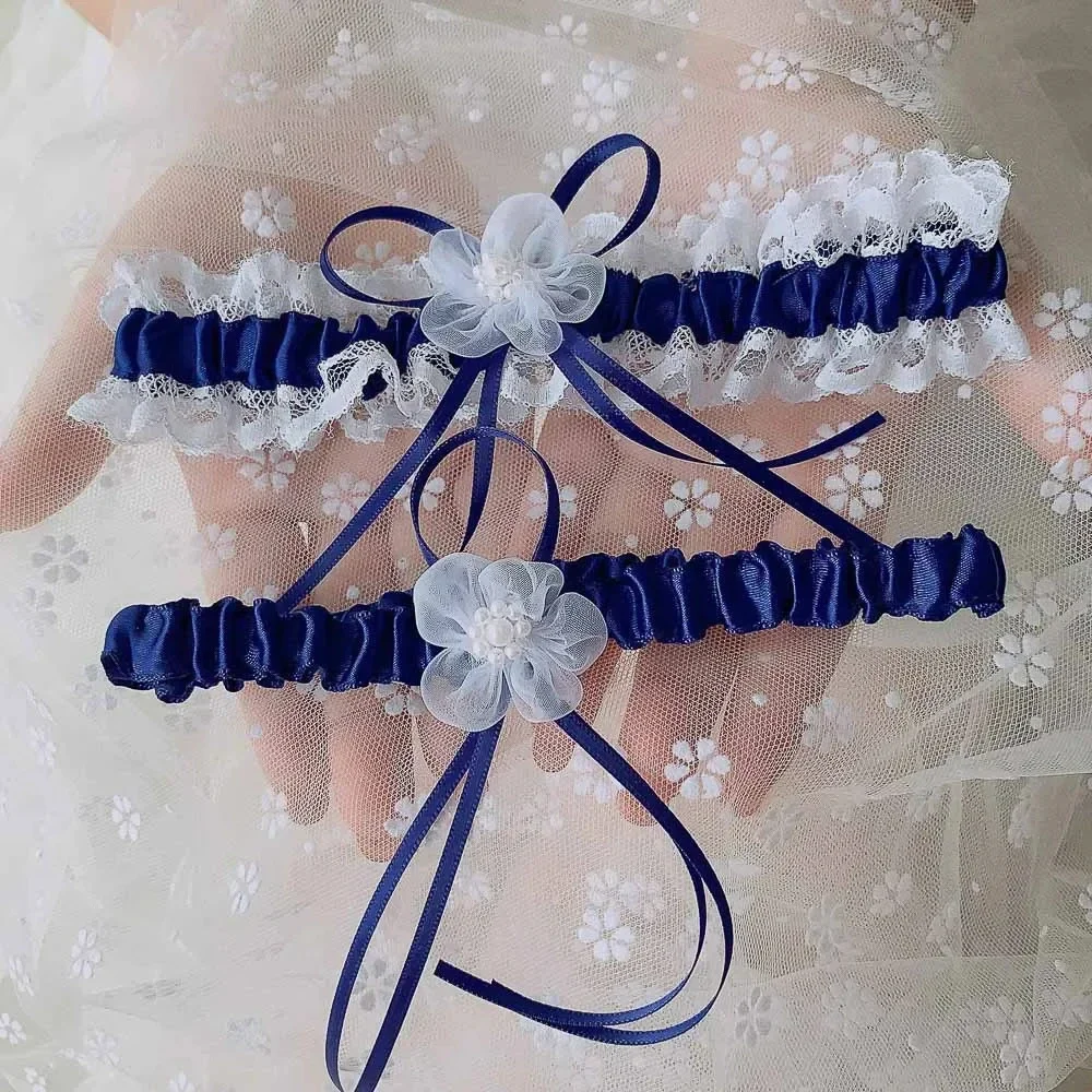 2pcs/Set Satin Ribbon Wedding  - огляд і ціна Garter Belt Set