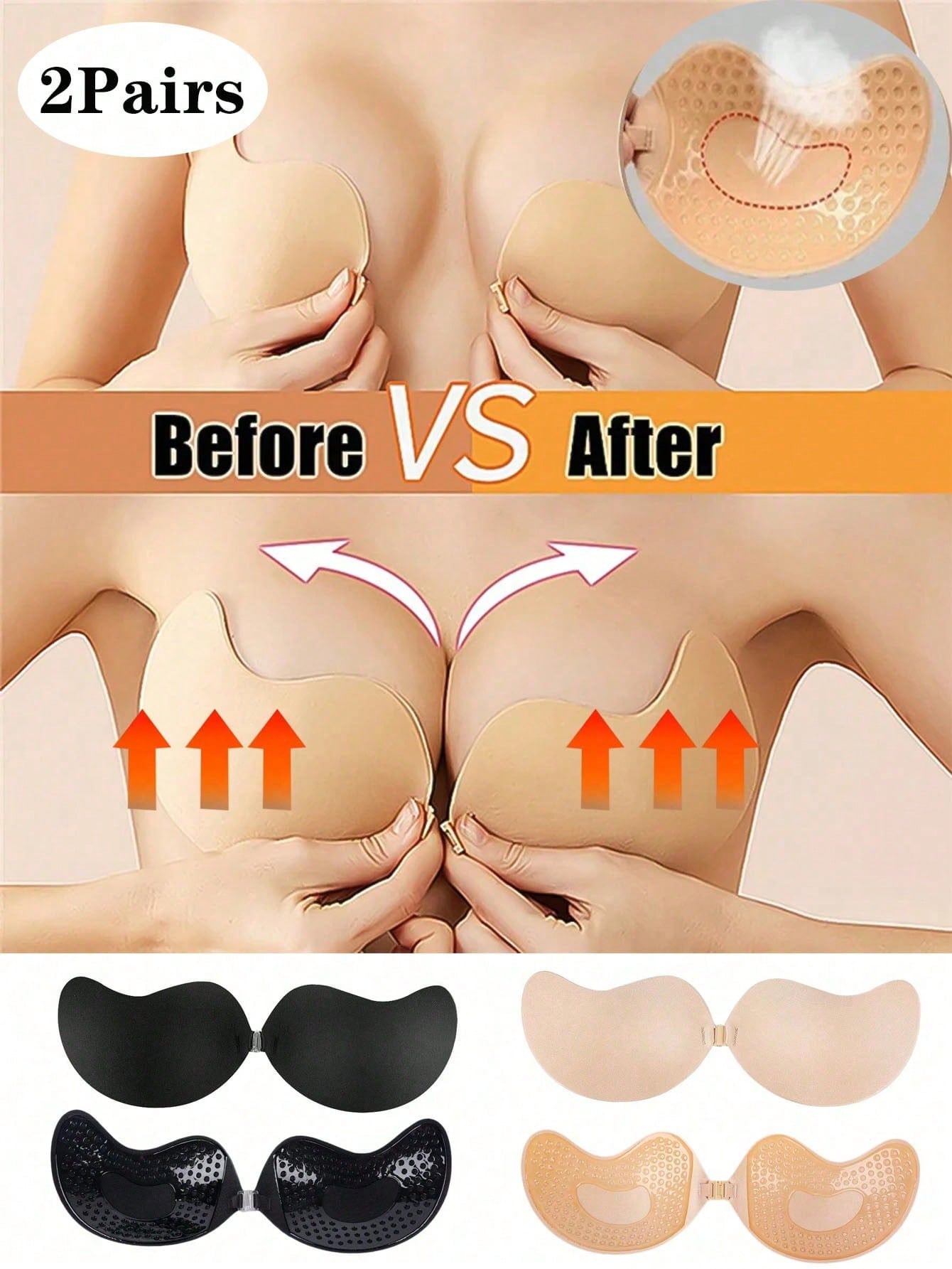 2-pack Women's Self-Adhesive I - огляд і ціна Push Up Bra Padded