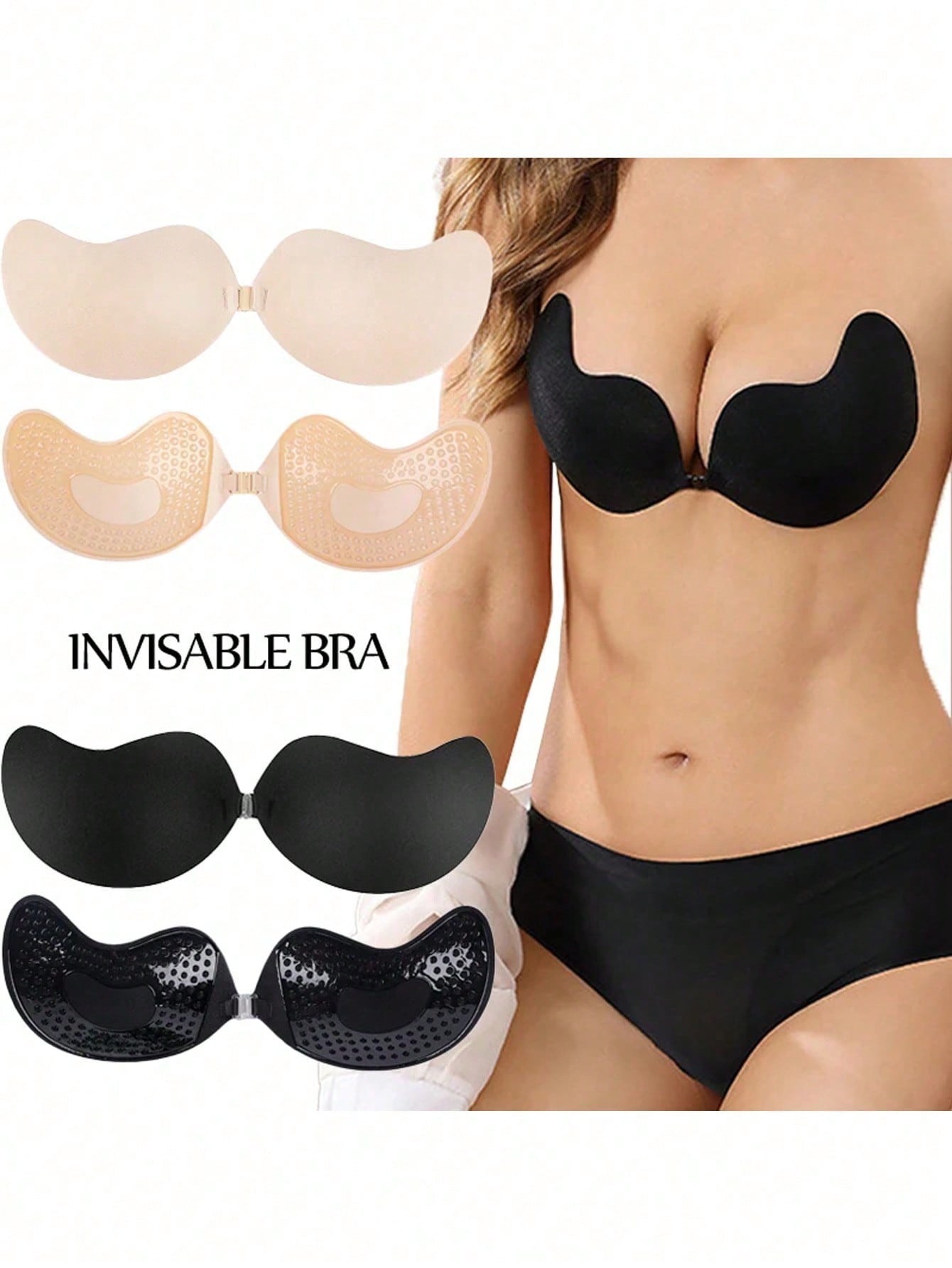 2-pack Women's Self-Adhesive I - огляд і ціна Push Up Bra Padded